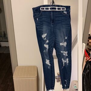 Distressed Blue Jeans for Women